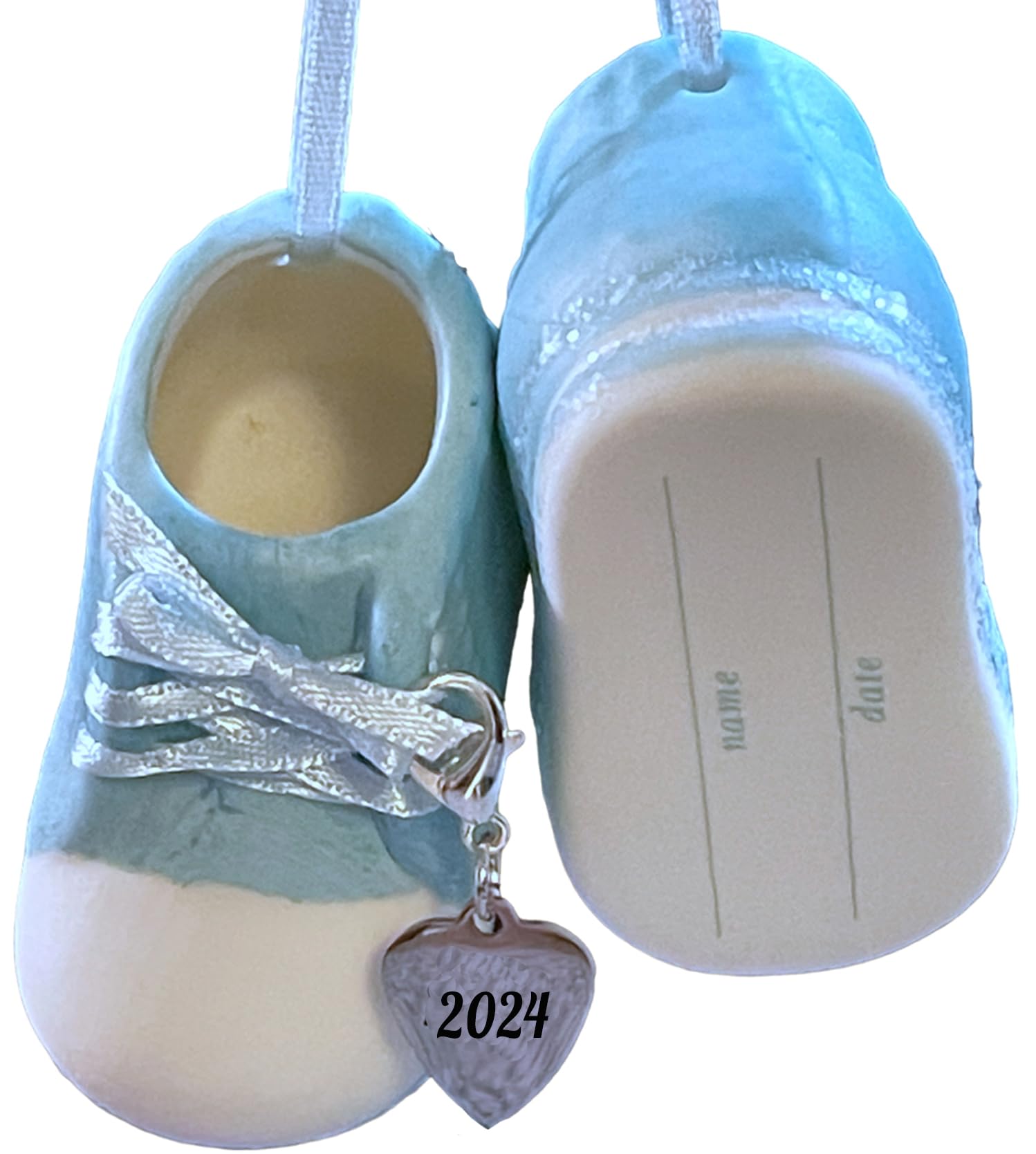 Amazon.com: Ganz Baby Boy Shoe Personalized Ornament Blue Dated
